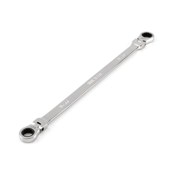 Tekton 16 x 18 mm Long Flex Head 12-Point Ratcheting Box End Wrench WRB36416 - main